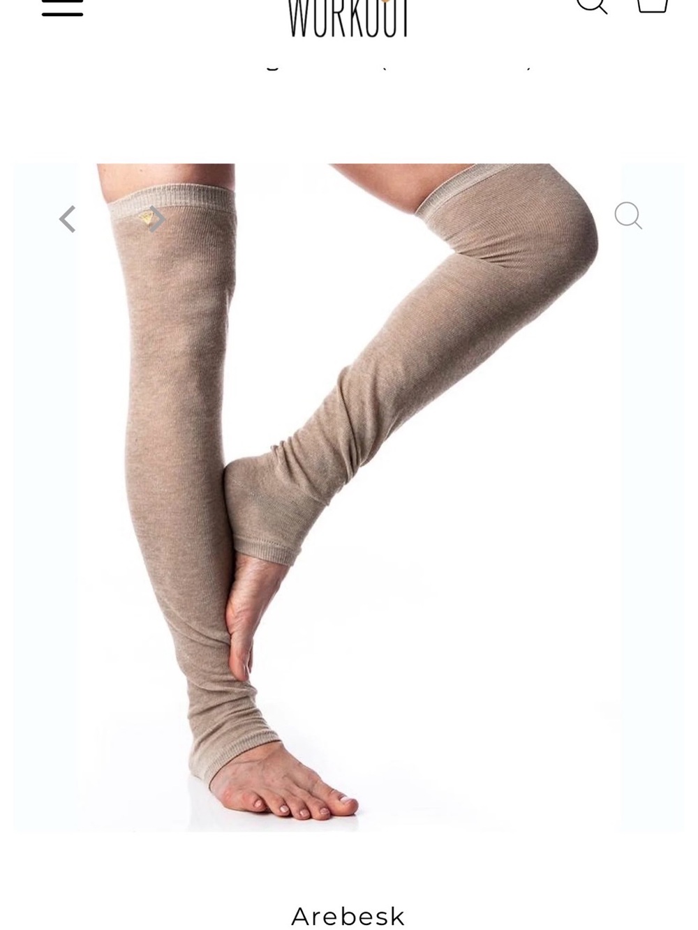 Arebesk Knit Cotton Blend Leggings in Tan